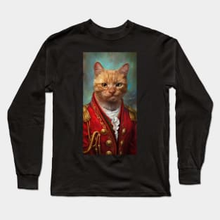 Court Wise Red Cat, esquire Long Sleeve T-Shirt